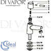 Ideal Standard Cone Bath Pillar Taps Spare Parts